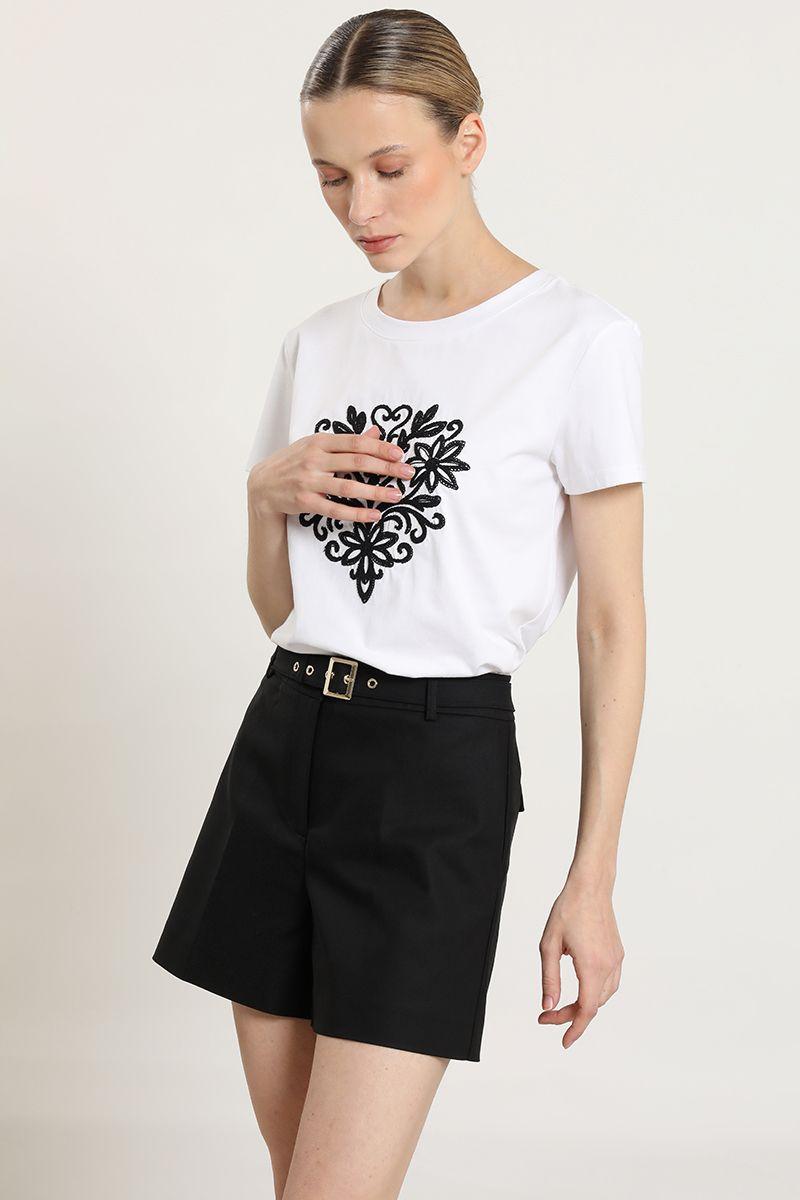 Short con cinturon, negro Liola-6
