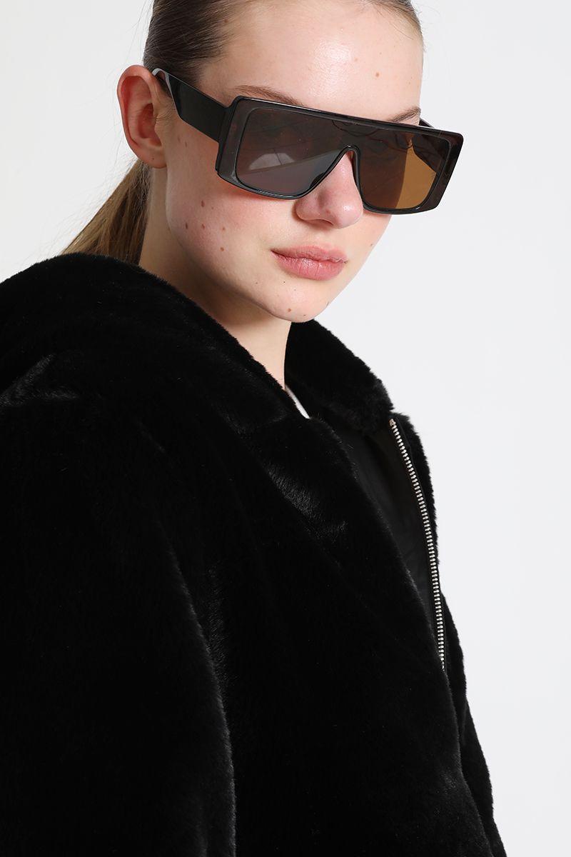 Chaqueta Efecto Piel Reversible Negro Liola-2