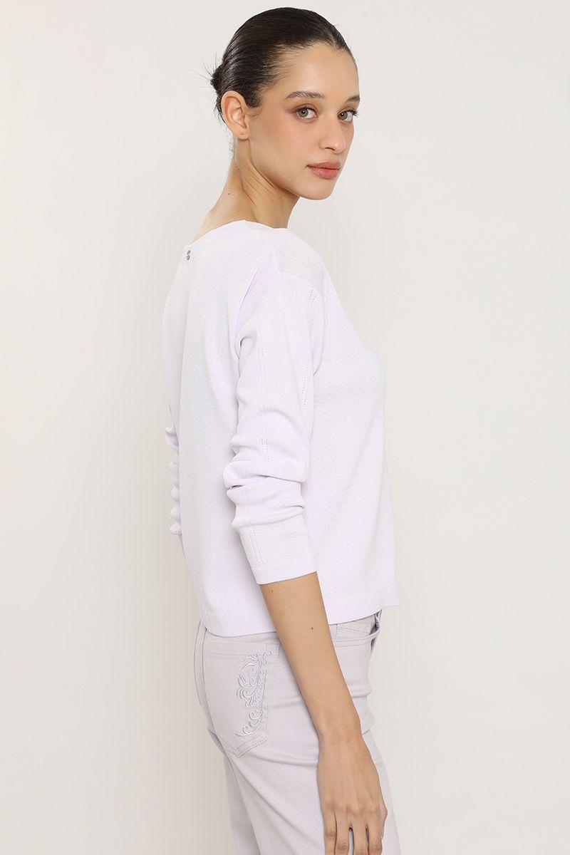 Cardigan basico punto, lila Liola-3