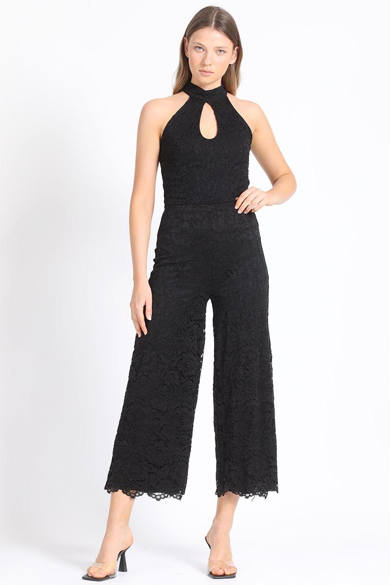 Pantalon Recto Encaje Negro Liola-3