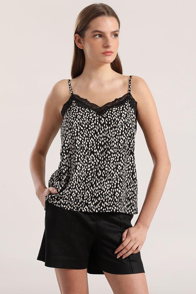 Top lencero estampado negro liola mujer-0