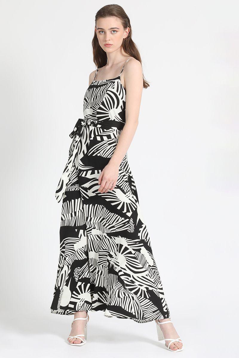 Vestido Maxi Estampado Negro Liola-1
