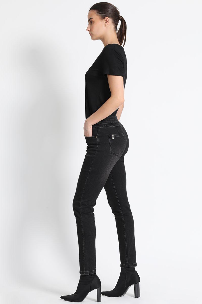 Jean Skinny Tiro Medio Negro Liola-1