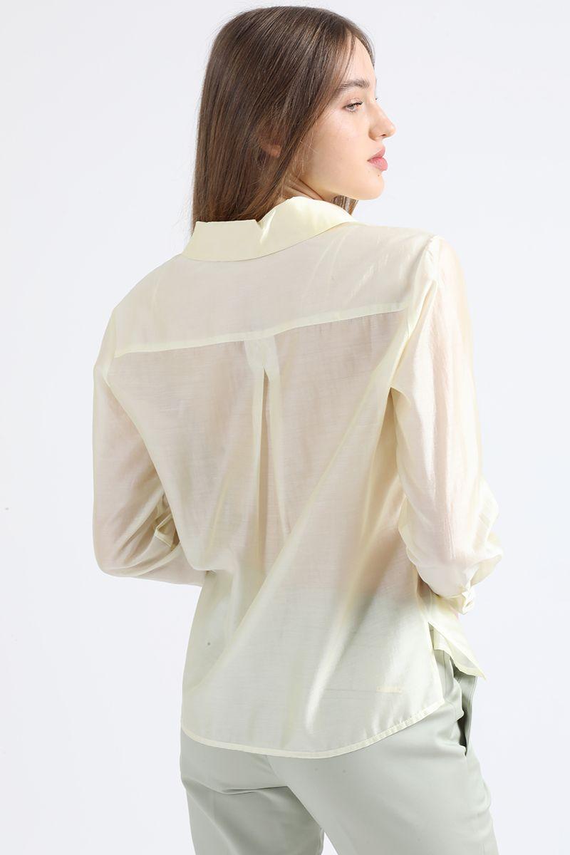 Blusa Gasa Lisa Fantasia, Amarillo Liola-3