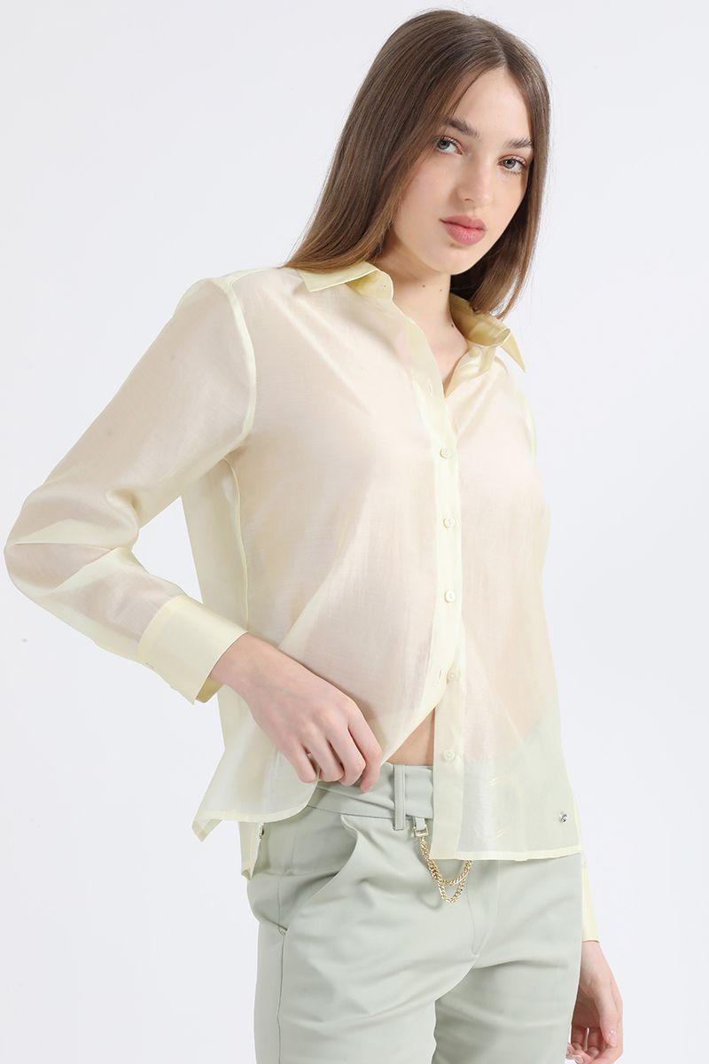 Blusa Gasa Lisa Fantasia, Amarillo Liola-4