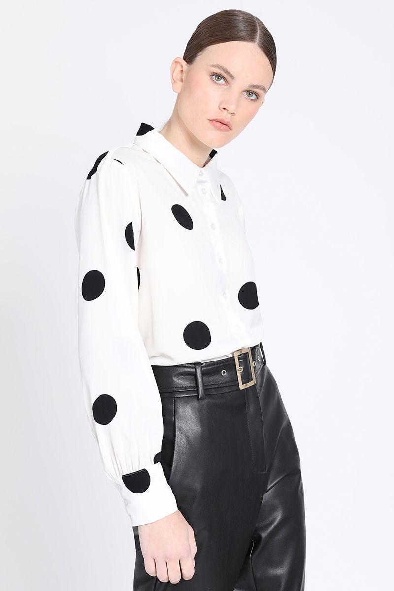 Blusa Estampado Lunares, Crudo Liola-0