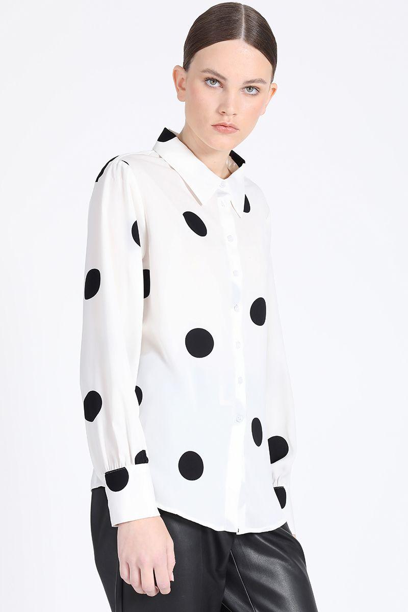 Blusa Estampado Lunares, Crudo Liola-3