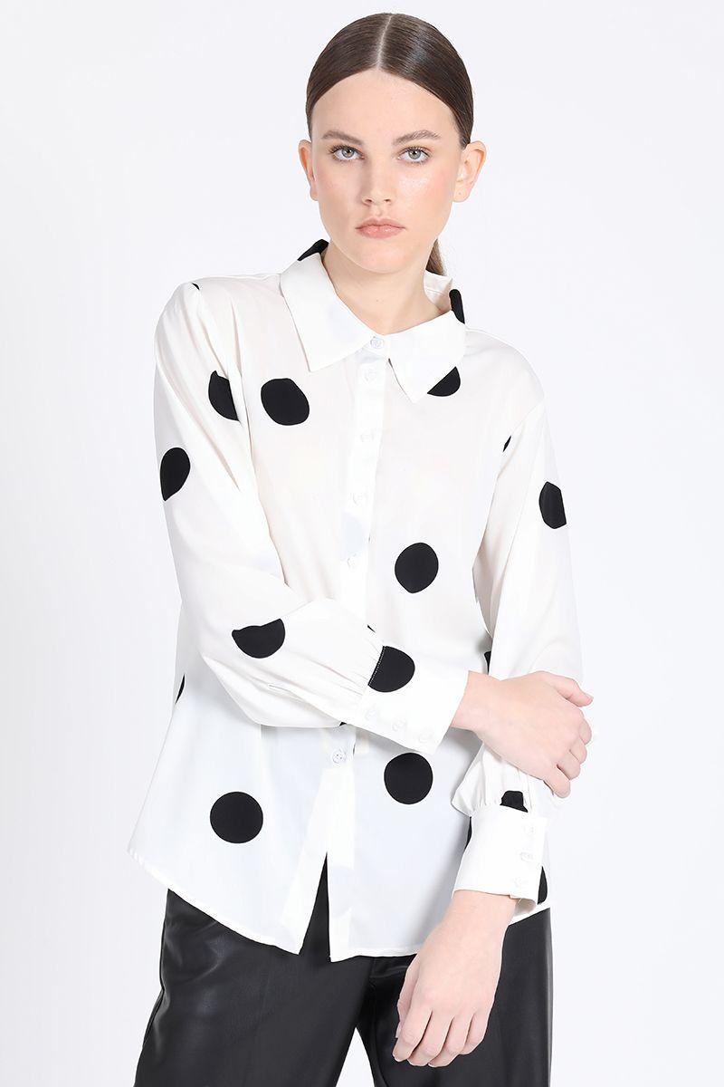 Blusa Estampado Lunares, Crudo Liola-4