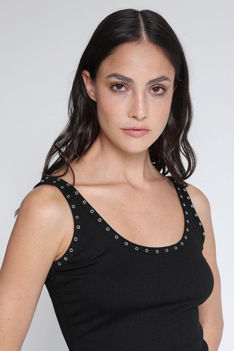 Top Tirantes Con Tachas Negro Liola-3