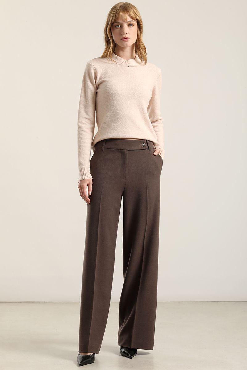 Pantalon Recto Fantasia Melange, Cafe Liola-1