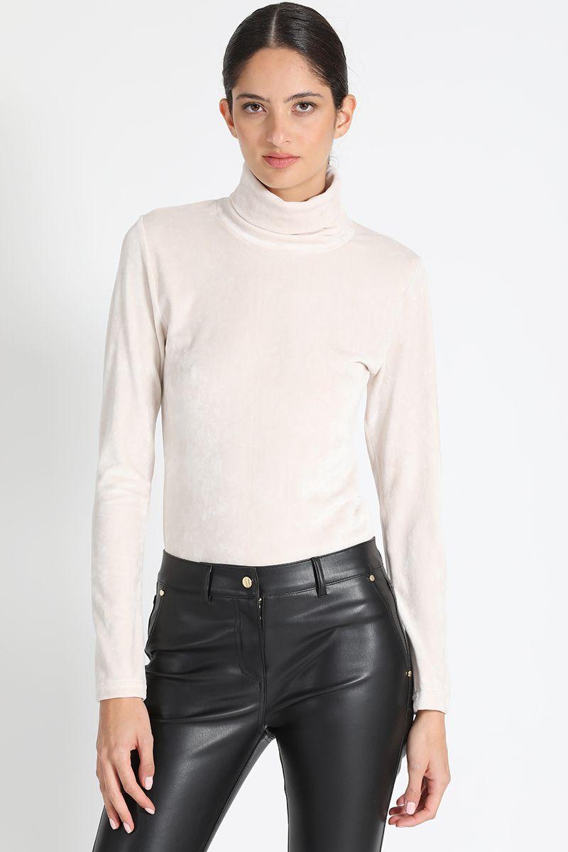 Polera Manga Larga Fantasia Crudo Liola-0