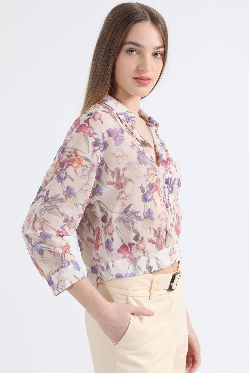 Blusa Bomber, Estampado, Crudo Liola-2
