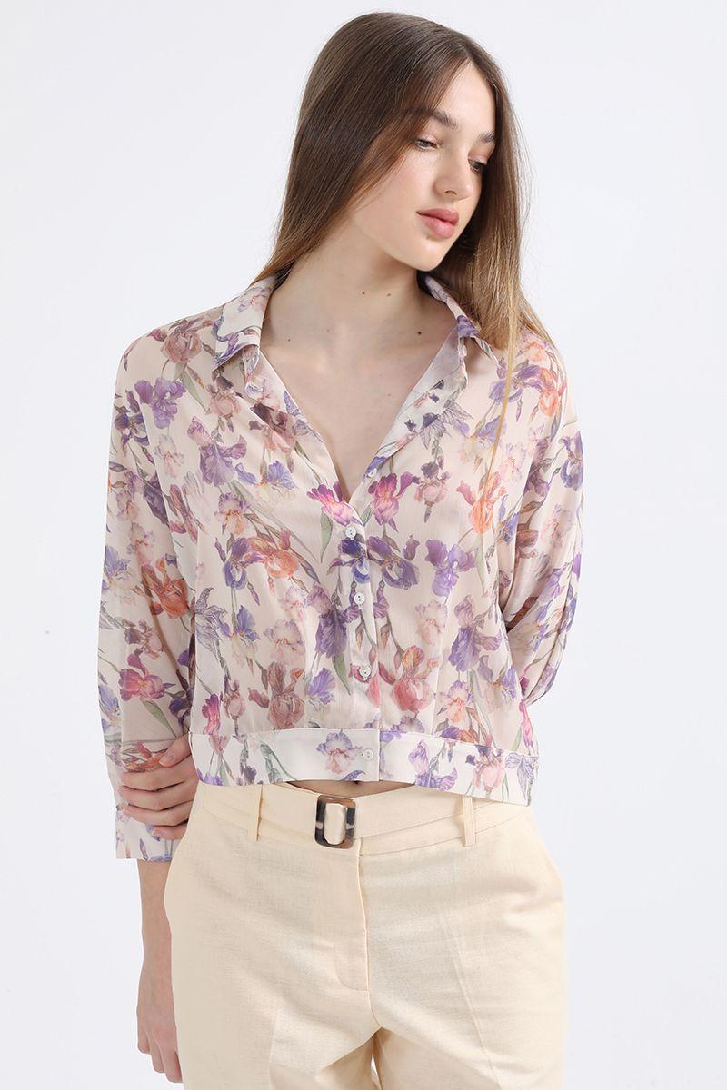 Blusa Bomber, Estampado, Crudo Liola-4