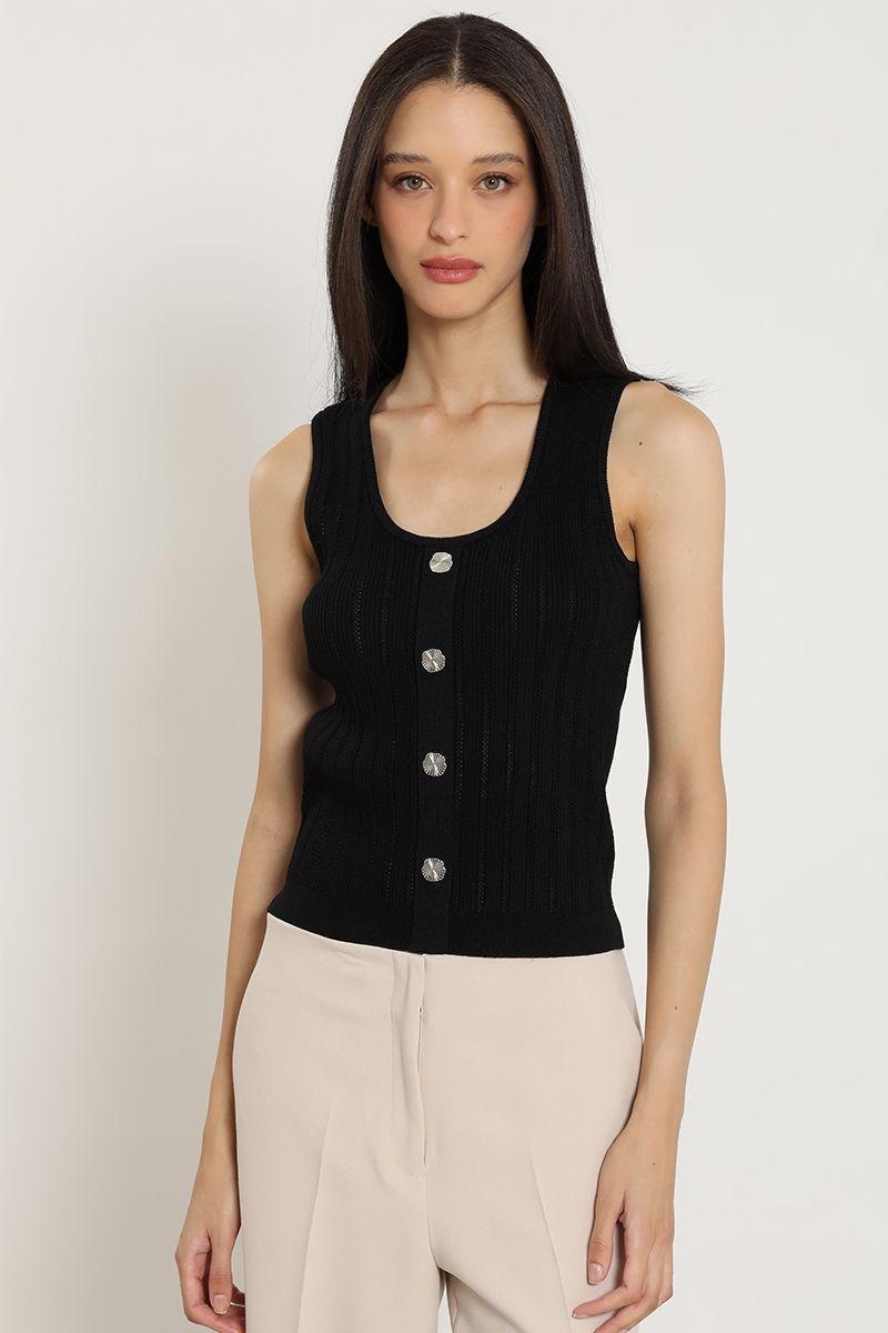 Top punto, boton decorativo, negro Liola-2