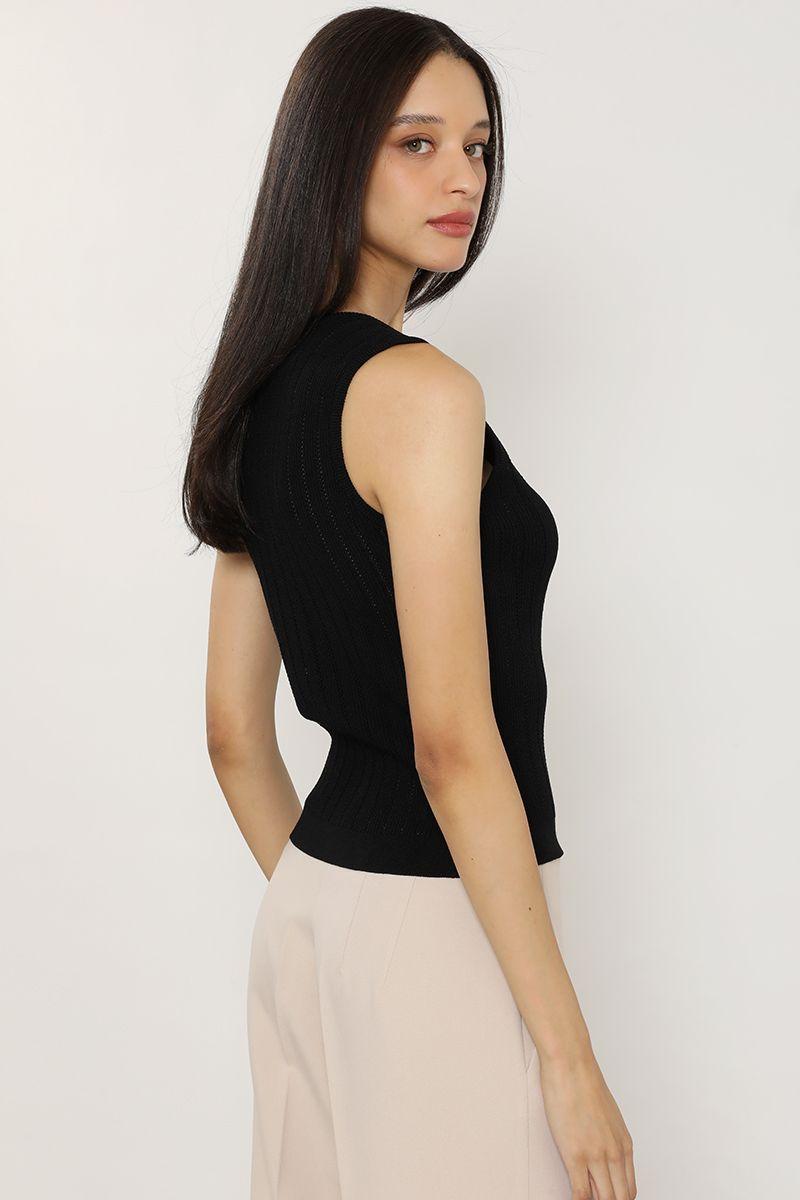 Top punto, boton decorativo, negro Liola-4