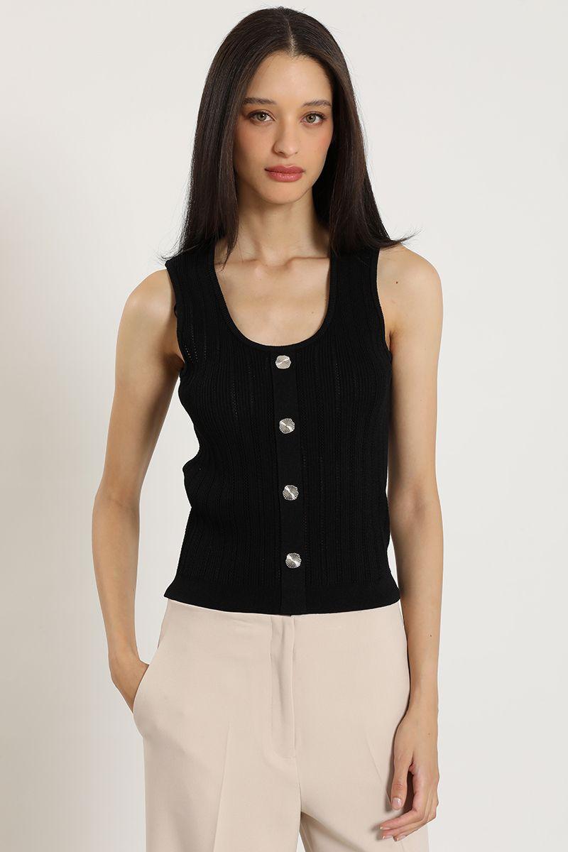 Top punto, boton decorativo, negro Liola-5