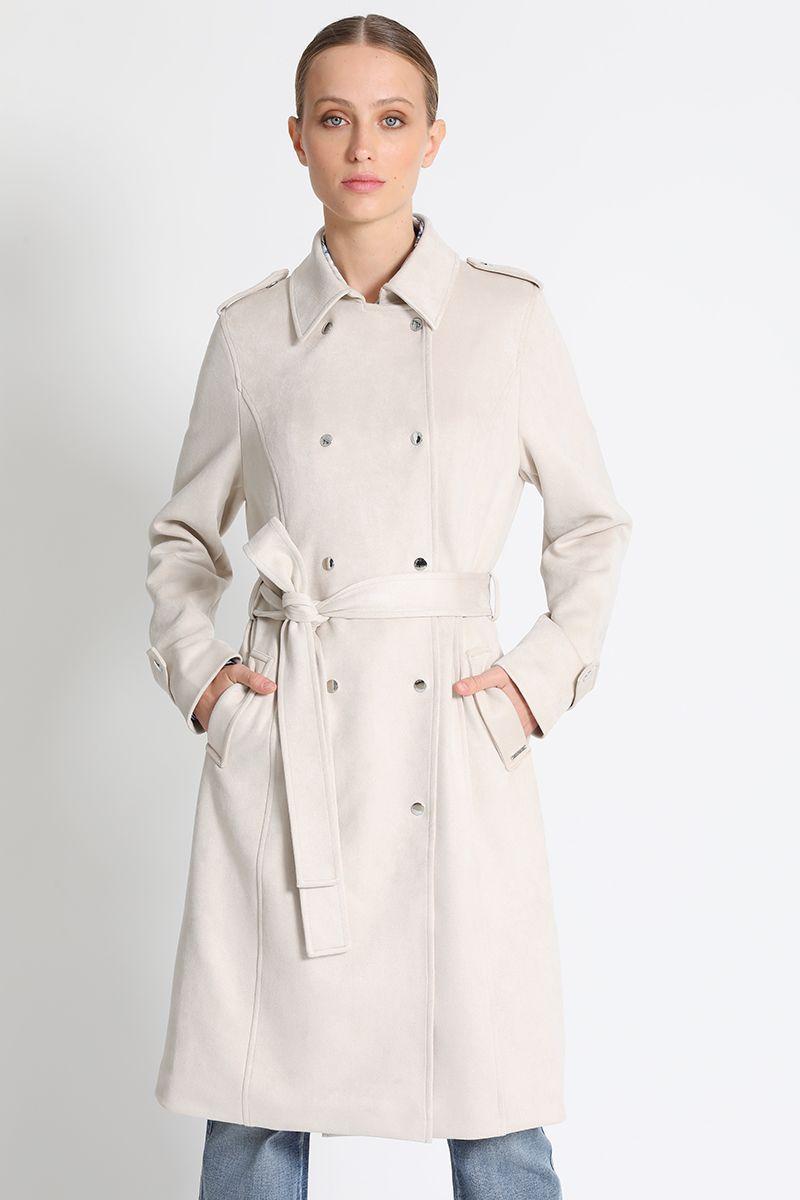 Trench Efecto Gamuza Masilla Liola-0