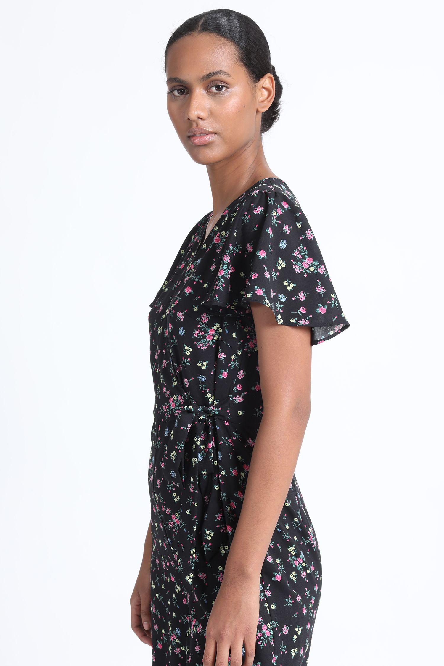 Enterito Largo, Cruce Falso, Estampado Negro Liola-5