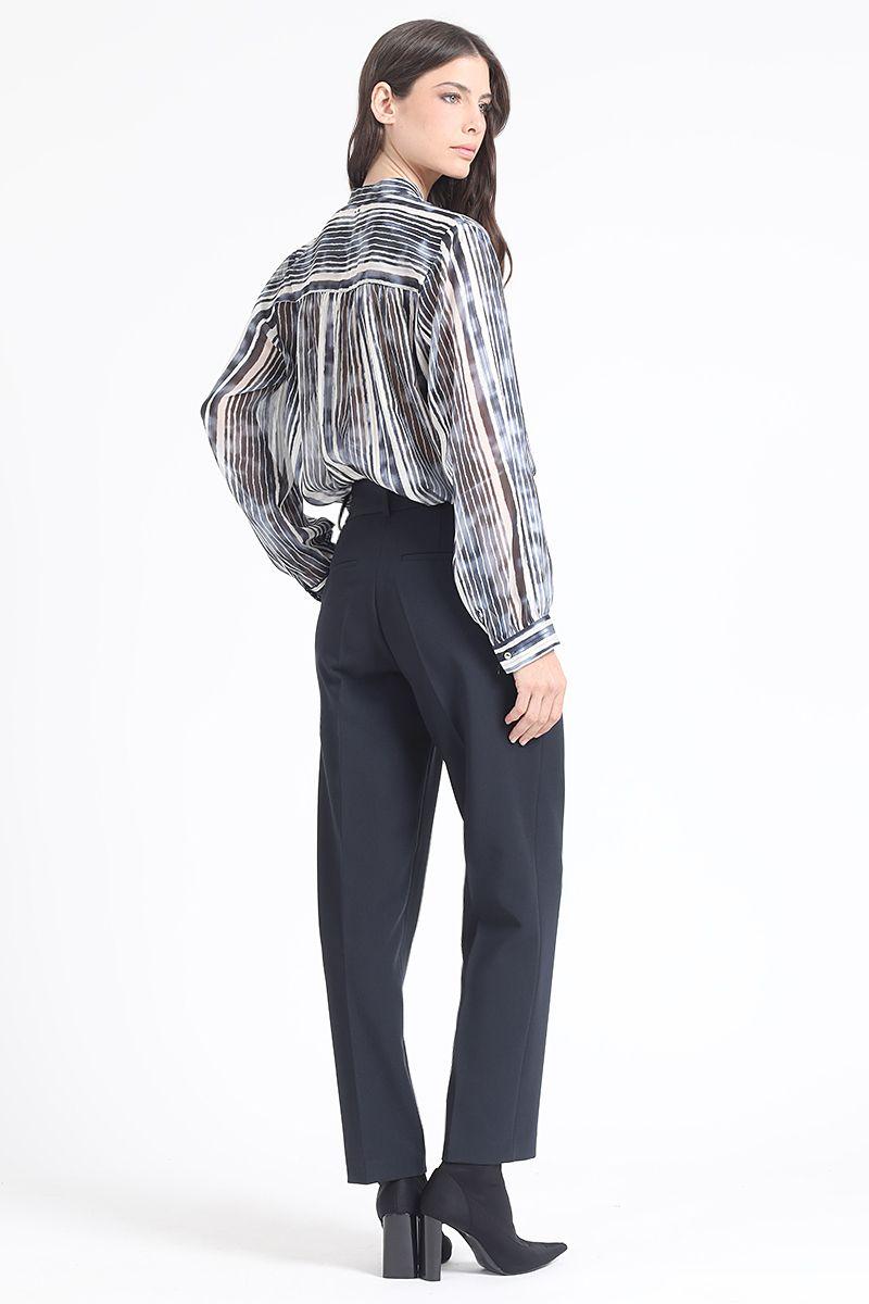 Pantalon Sastre Tiro Alto, Azul Marino Liola-1