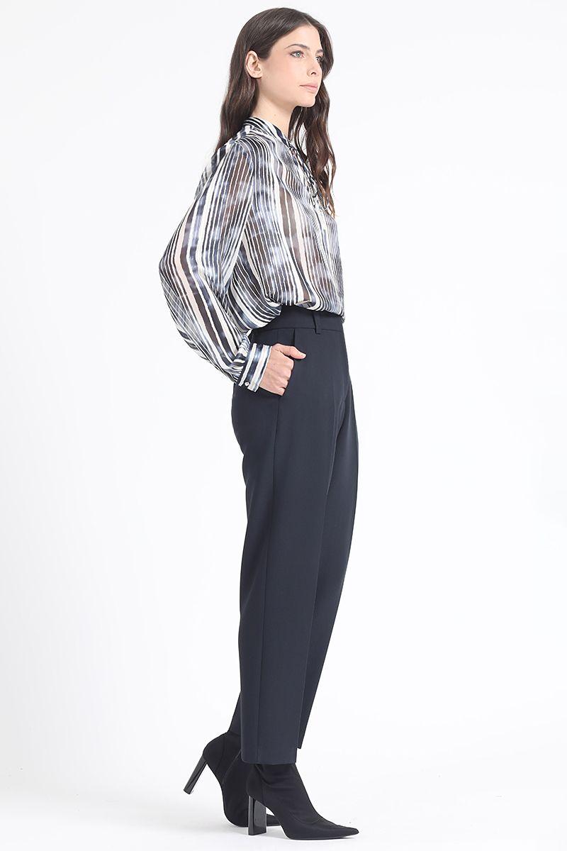 Pantalon Sastre Tiro Alto, Azul Marino Liola-4