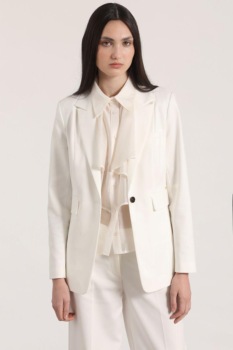 Blazer entallado clásico Liola mujer crudo-0