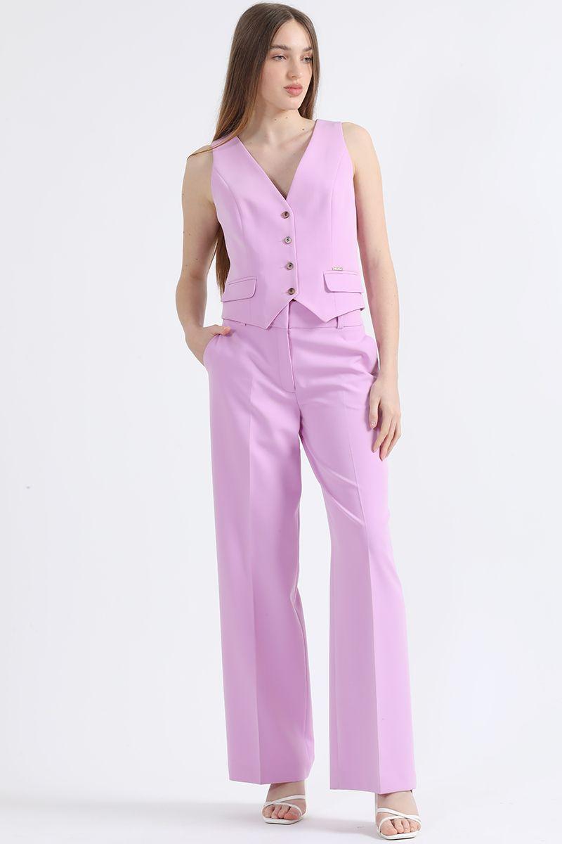 Pantalon Recto, Tiro Alto, Lila Liola-0