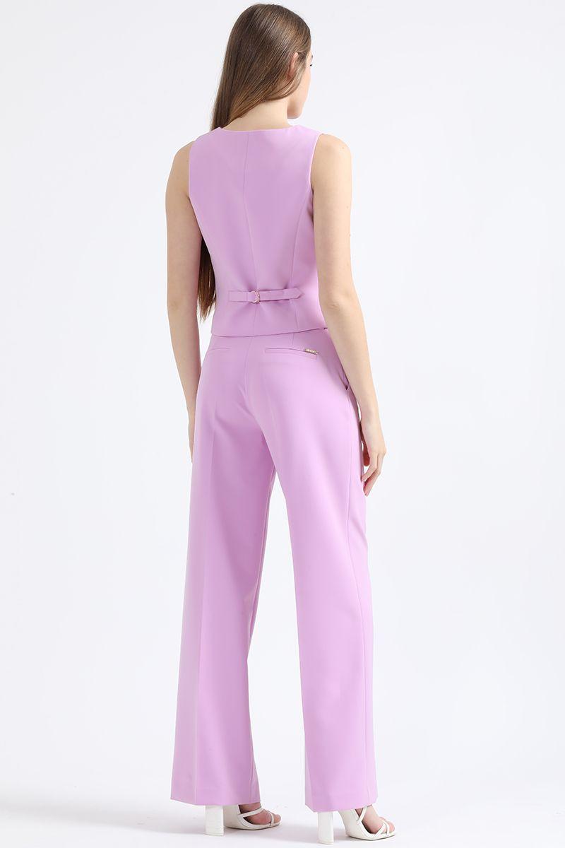 Pantalon Recto, Tiro Alto, Lila Liola-3