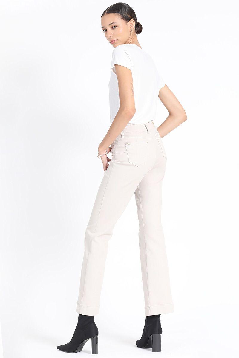 Pantalon Bootcut Push Up, Tiro Medio, Topo Liola-0