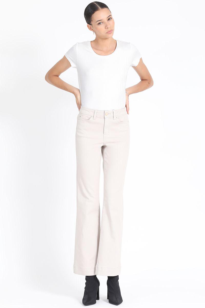 Pantalon Bootcut Push Up, Tiro Medio, Topo Liola-3