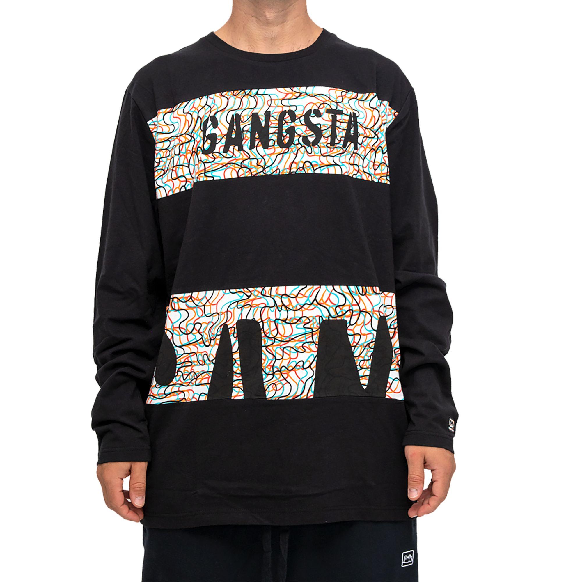 Polera Manga Larga STRIPES Black/ Off White-0