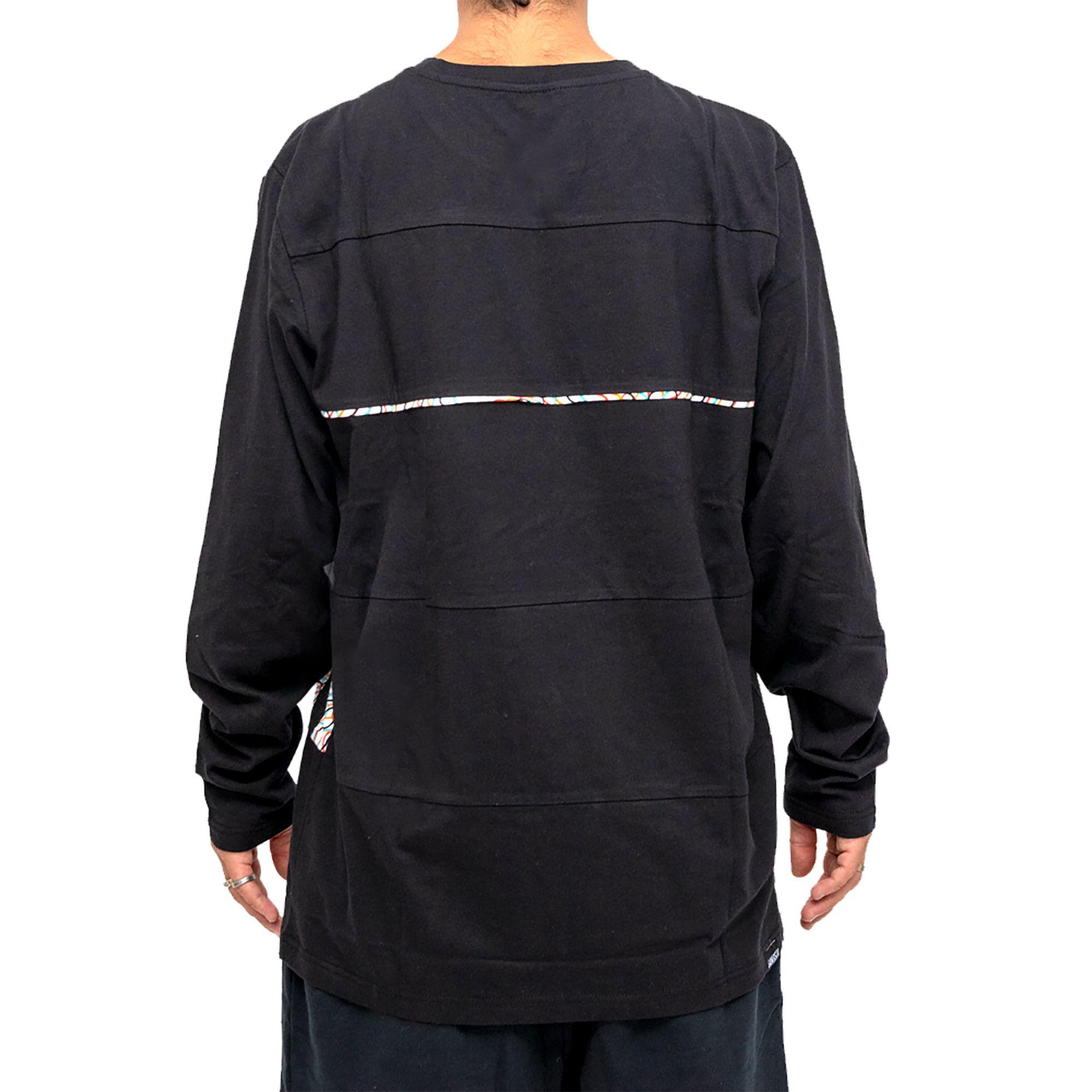 Polera Manga Larga STRIPES Black/ Off White-1