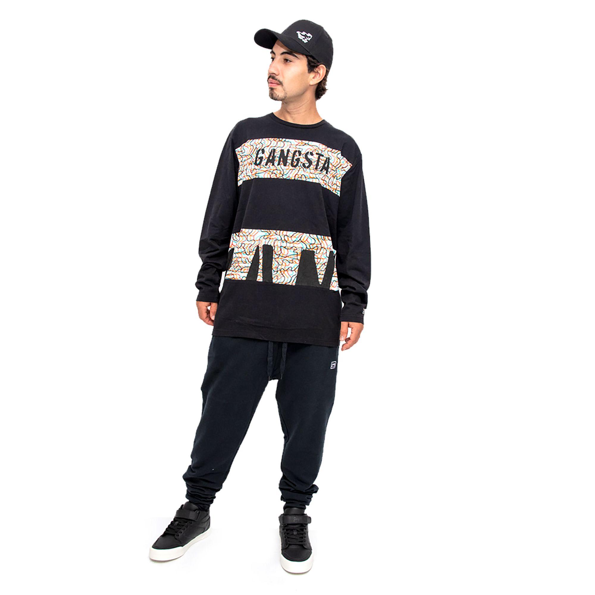 Polera Manga Larga STRIPES Black/ Off White-2