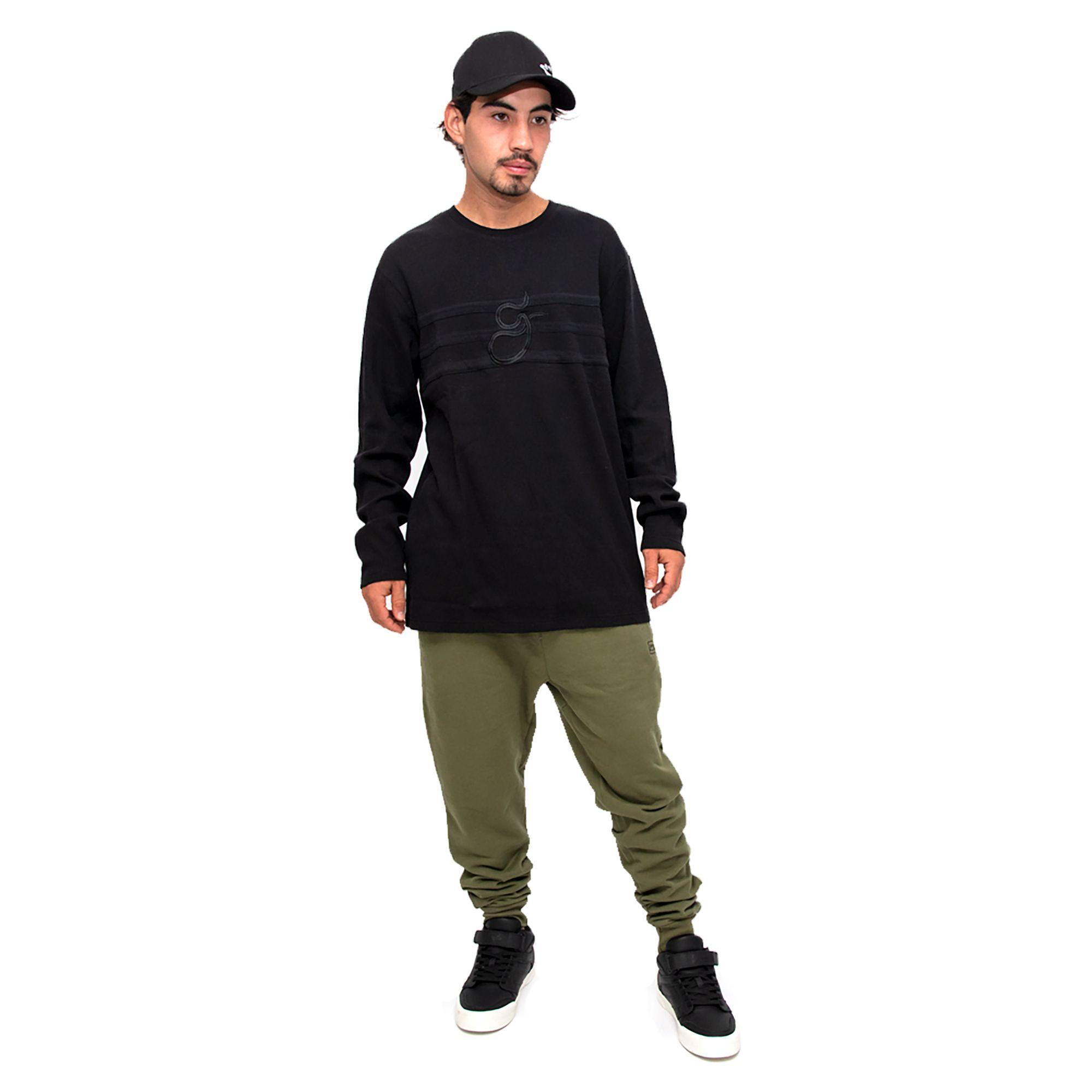 Polera Manga Larga BANDS Black-2