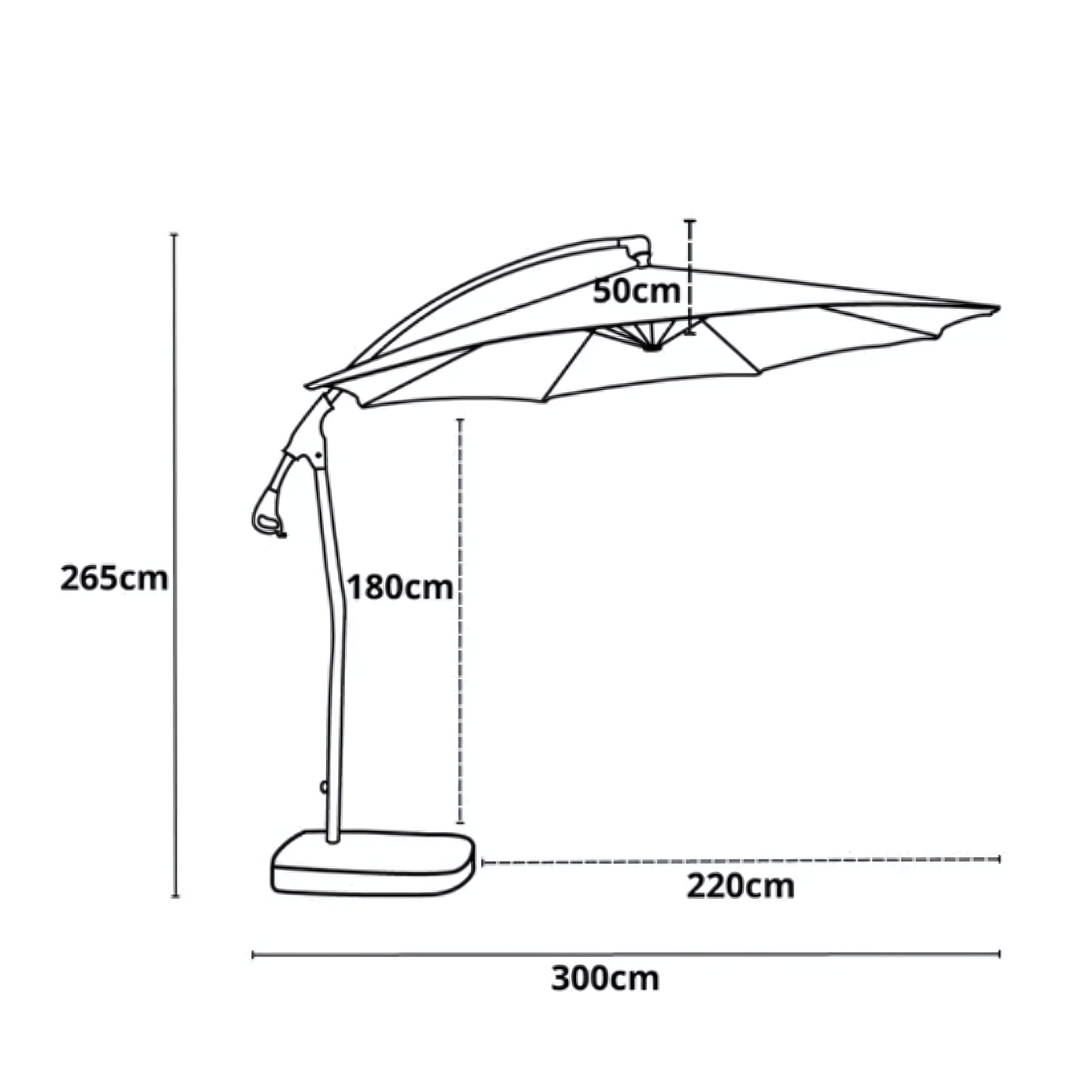 Sombrilla o Quitasol Retráctil con Base-2