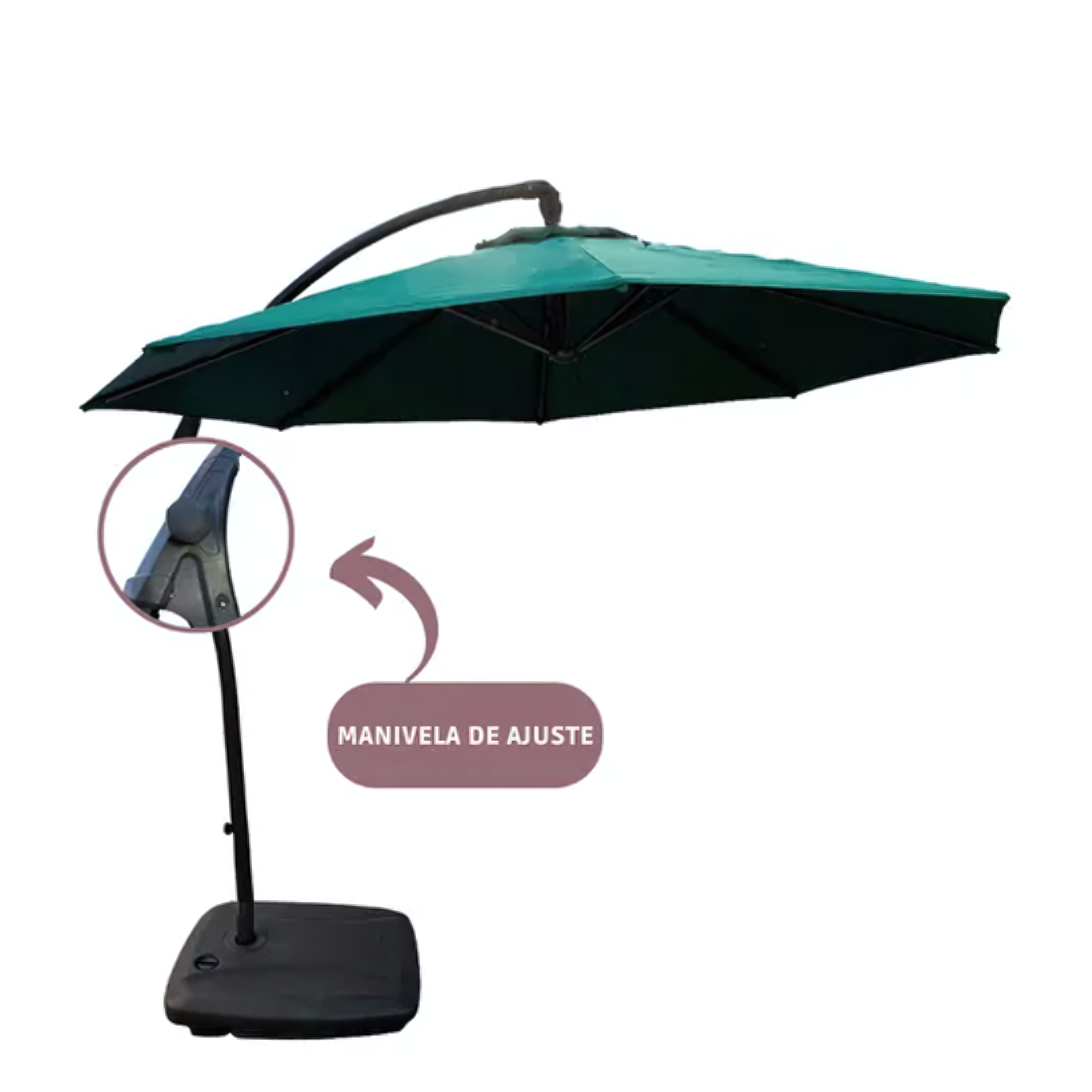 Sombrilla o Quitasol Retráctil con Base-3