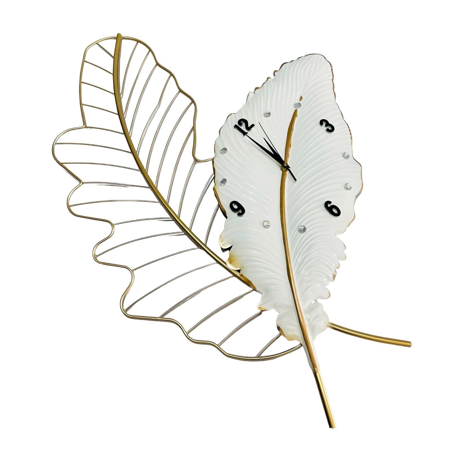 Reloj Metalico Diseño Hoja de 78cm x 55cm-0