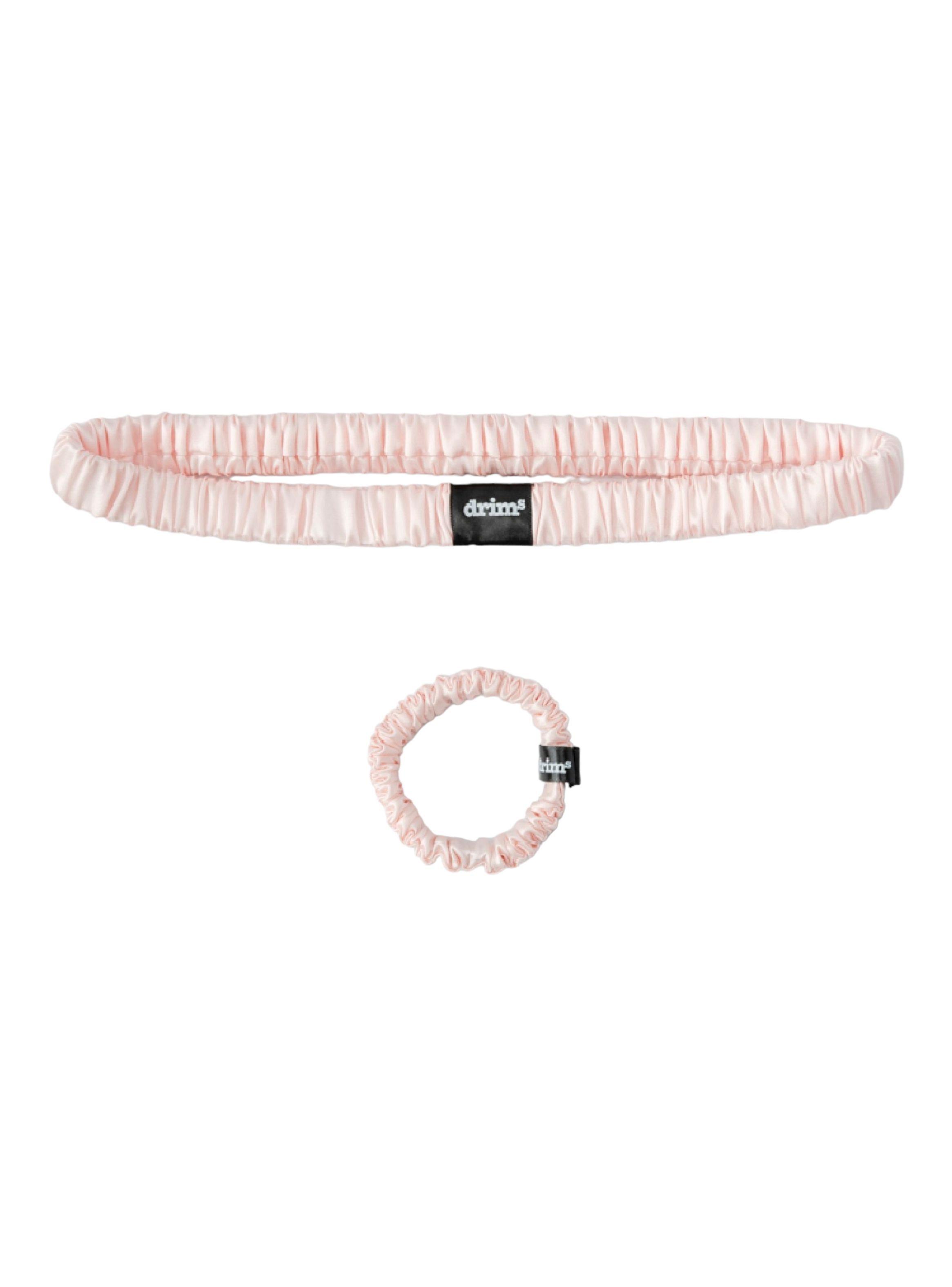 Cintillo + scrunchie 100% seda Palo Rosa-0
