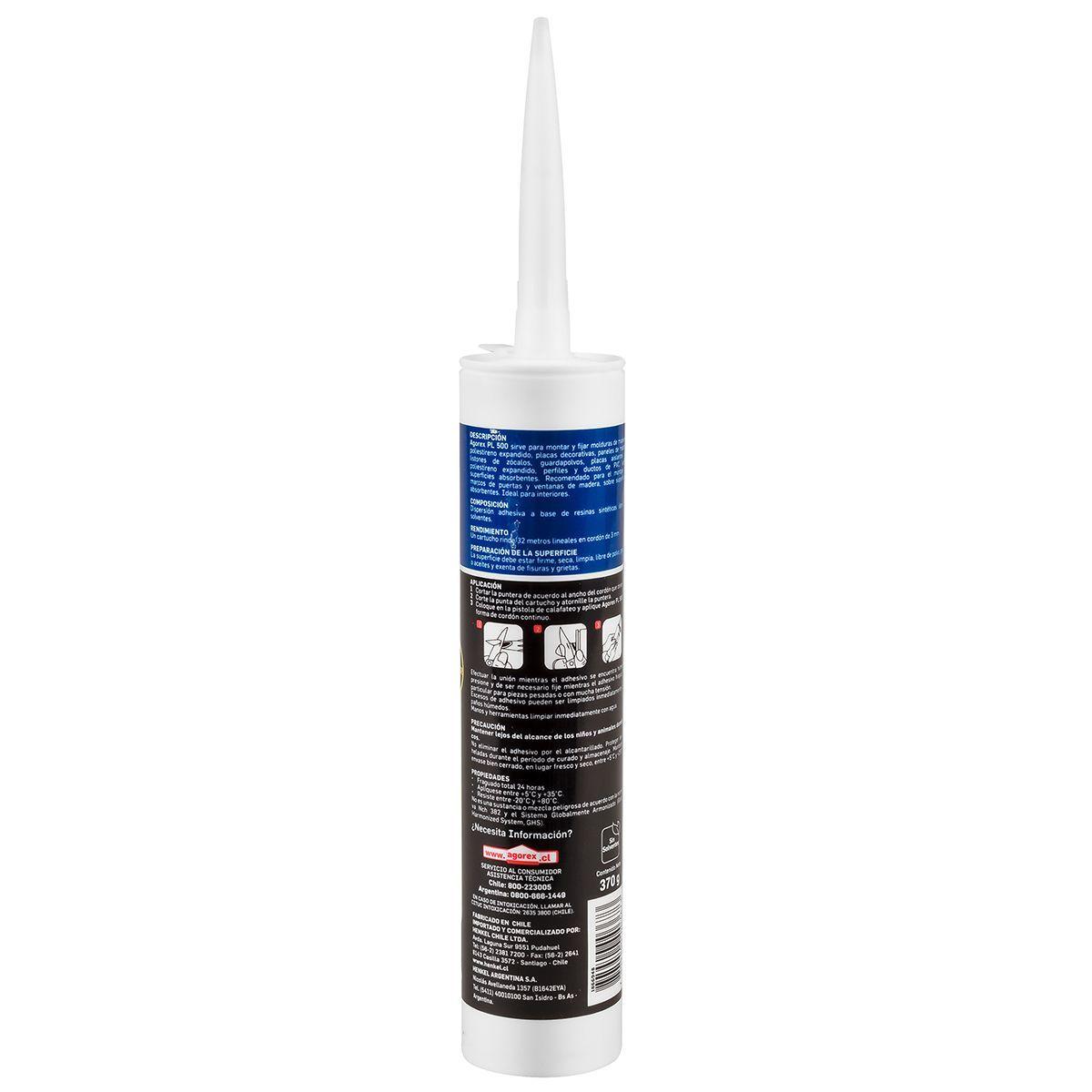 Pegamento Adhesivo De Montaje PL 500 Agorex 370 Gr-3