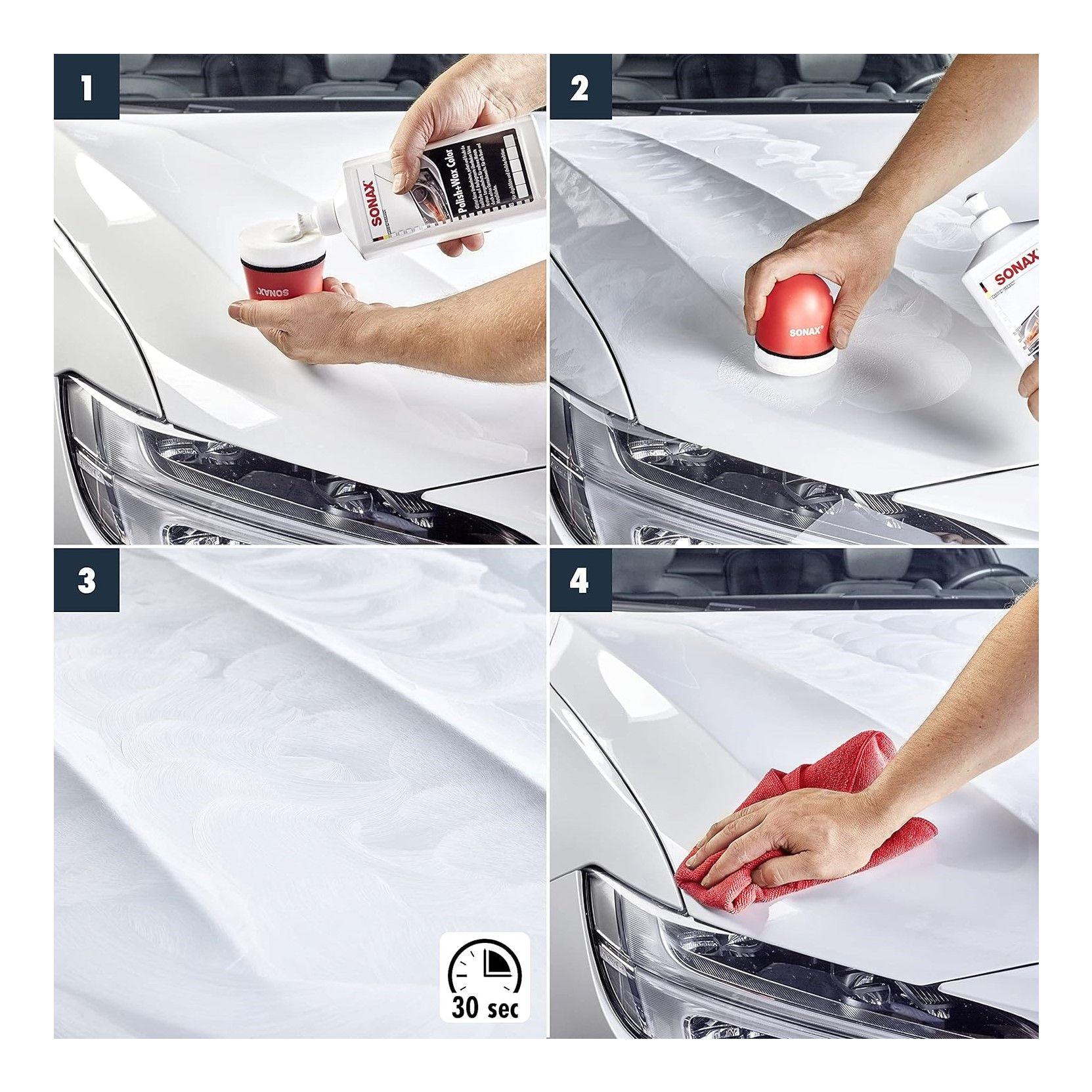 Cera Abrillantadora Sonax Polish & Wax Color Blanco 500 ml-3