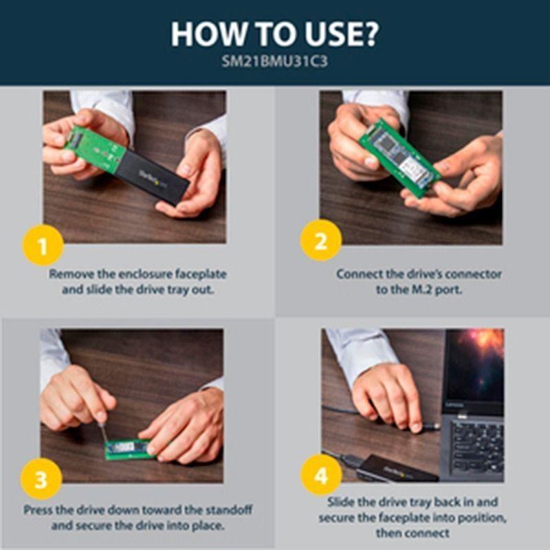 Cofre Gabinete Adaptador M.2 Ngff A Usb 3.1 Con Carcasa -7
