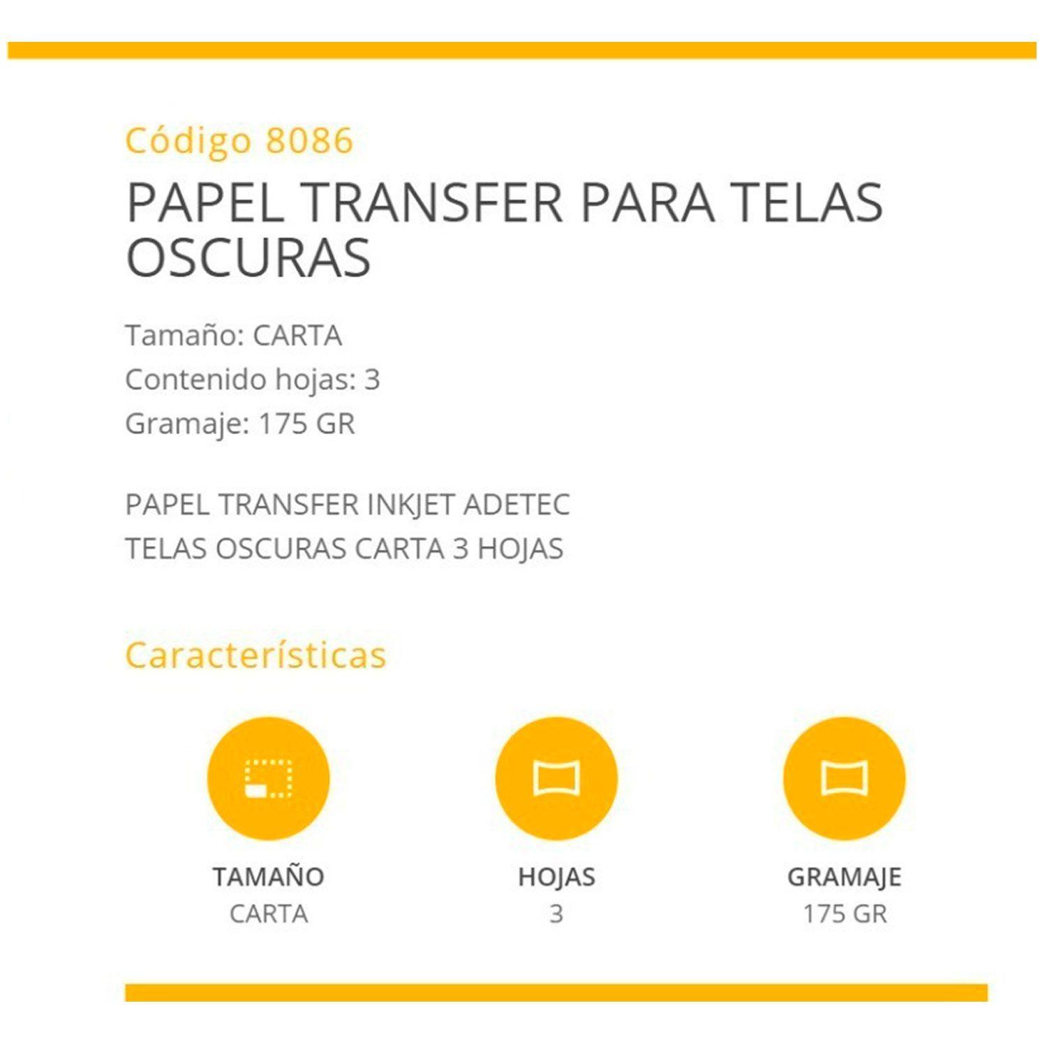 Papel Transfer Para Telas (ropa) Oscura Para Impresoras Inkj-3