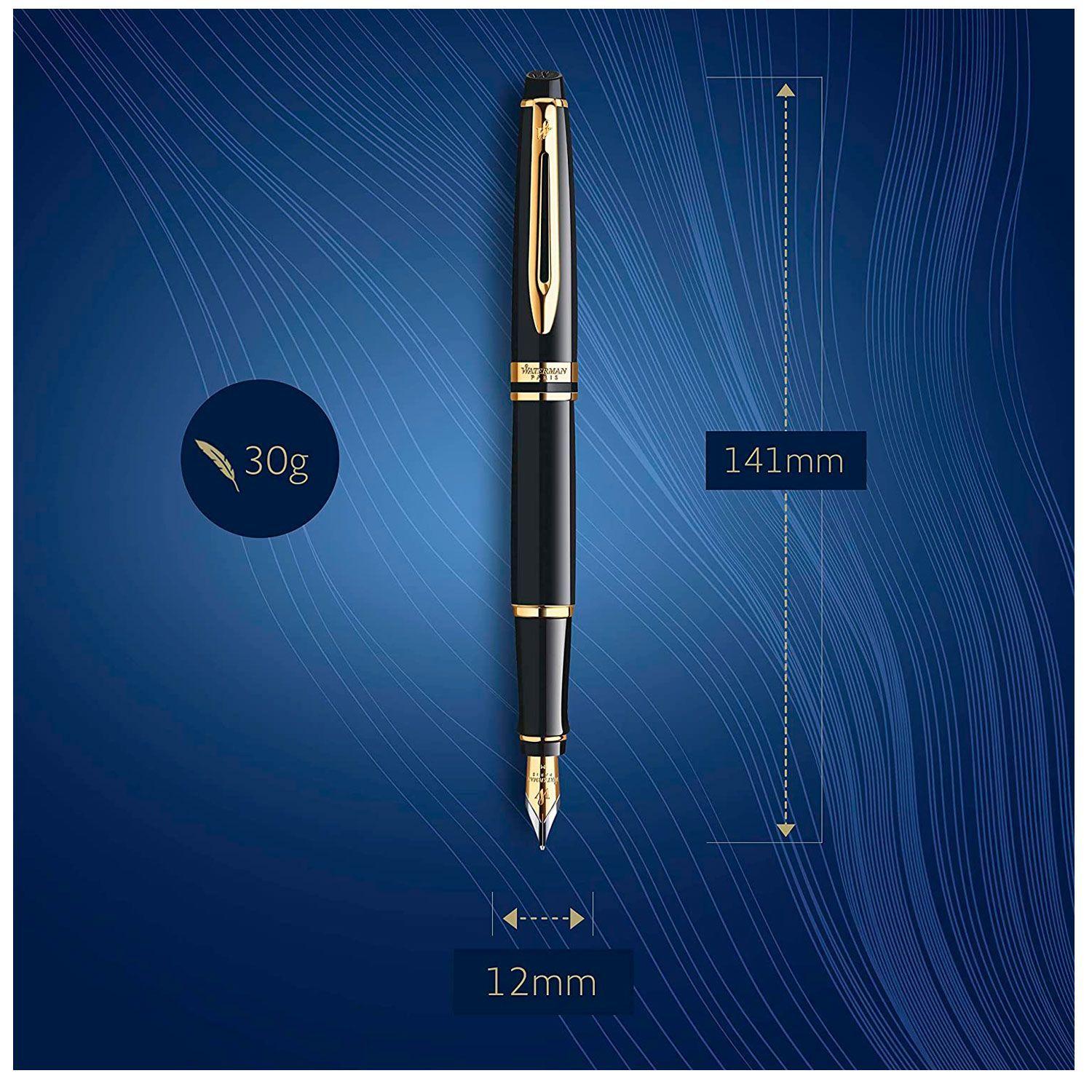 Waterman Expert 3 Negro Pluma Fuente Black/Gold-2