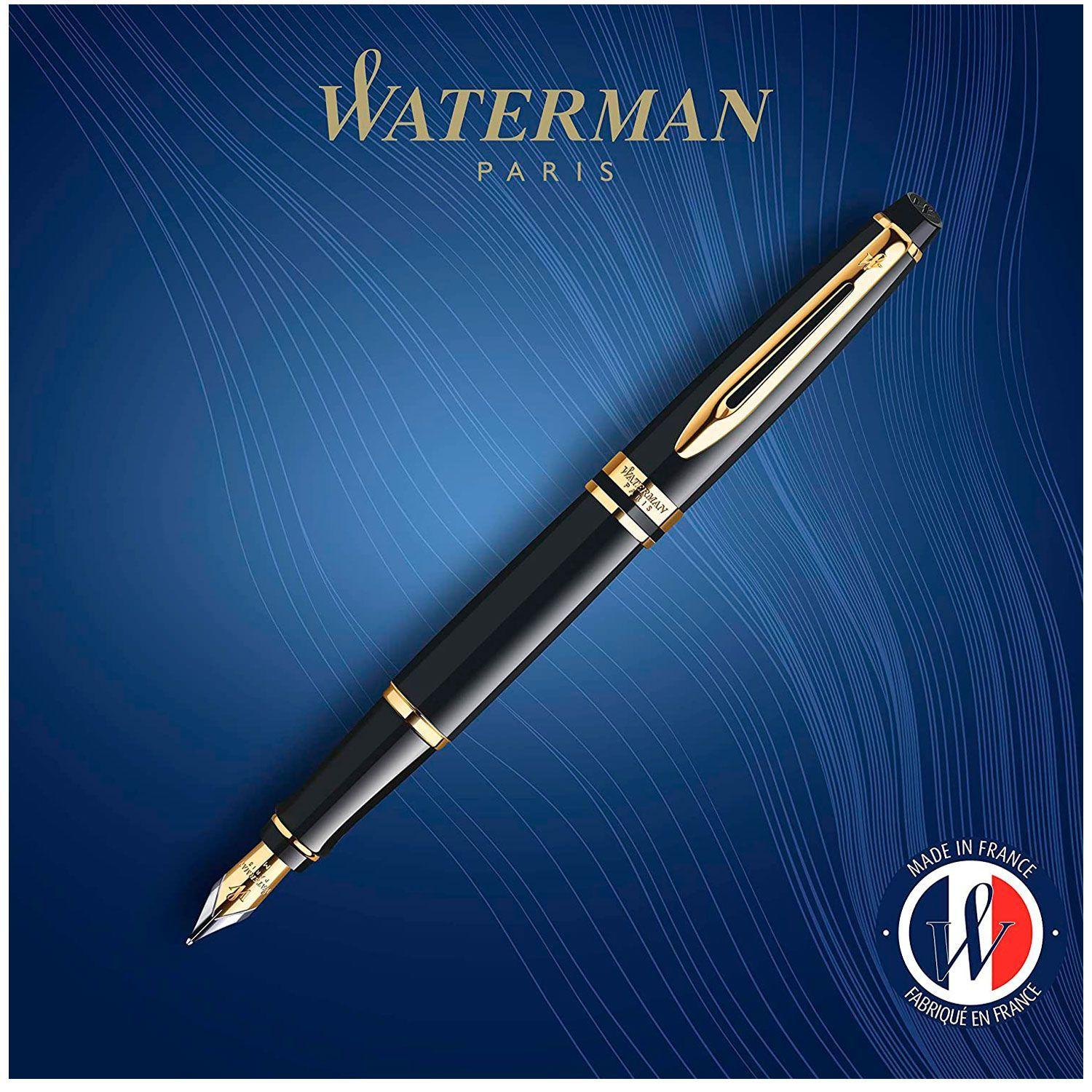 Waterman Expert 3 Negro Pluma Fuente Black/Gold-1