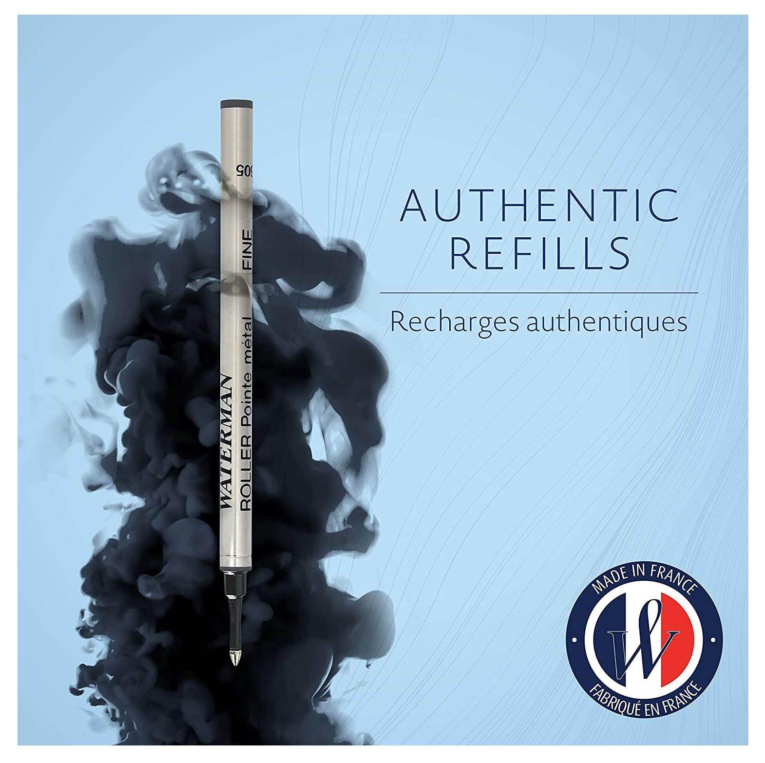 Recambio Para Bolígrafo De Punta Fina Rodante Negro Waterman-4