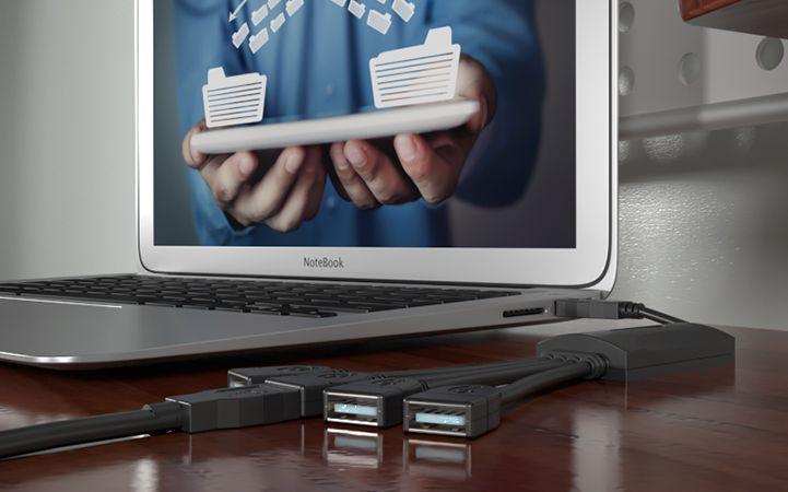 Adaptador Hub Usb 2.0 De 1 Puerto Usb A 4 Puertos Usb Xtech-4