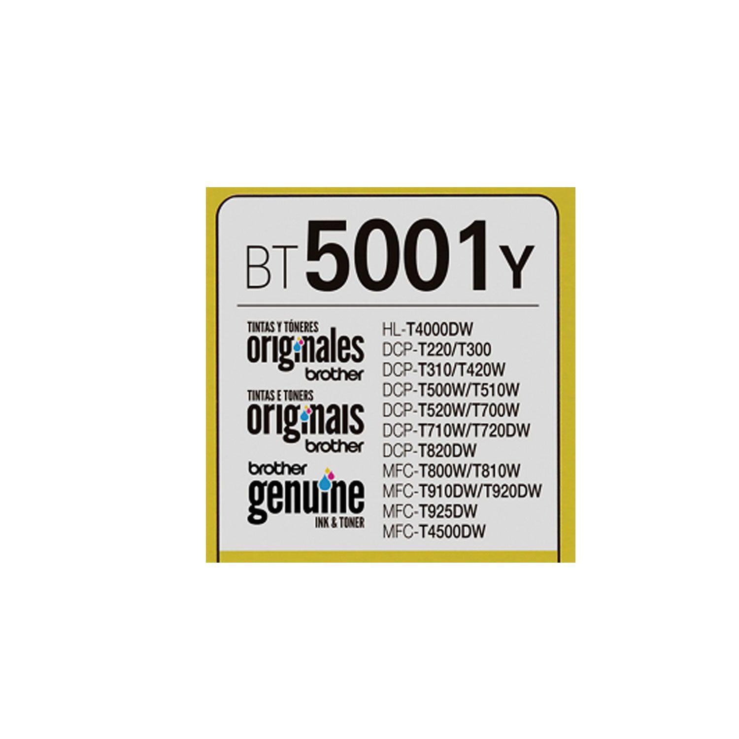 Brother Botella De Tinta Amarillo Bt5001y-3
