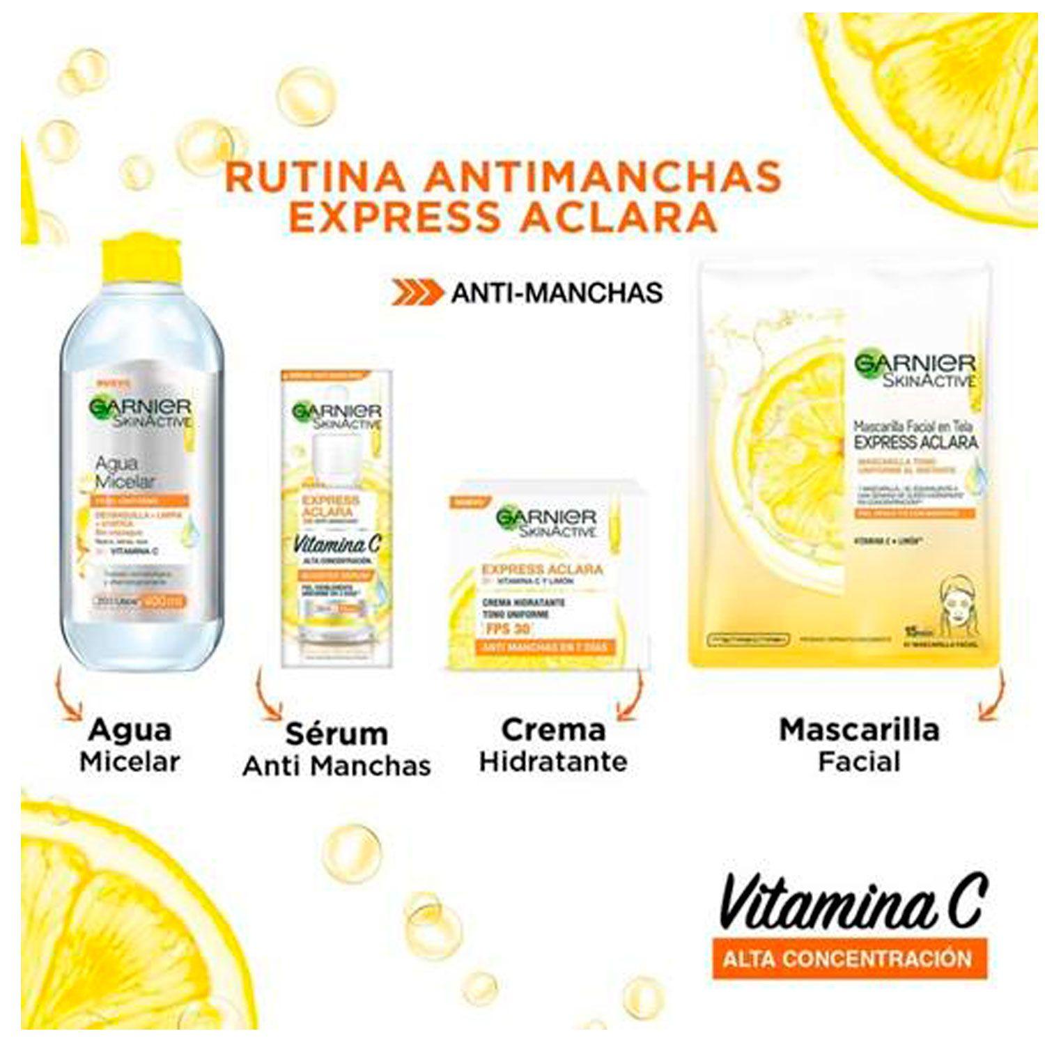 Pack Facial Express Aclara Vit. C Garnier + UV Defender F50-7