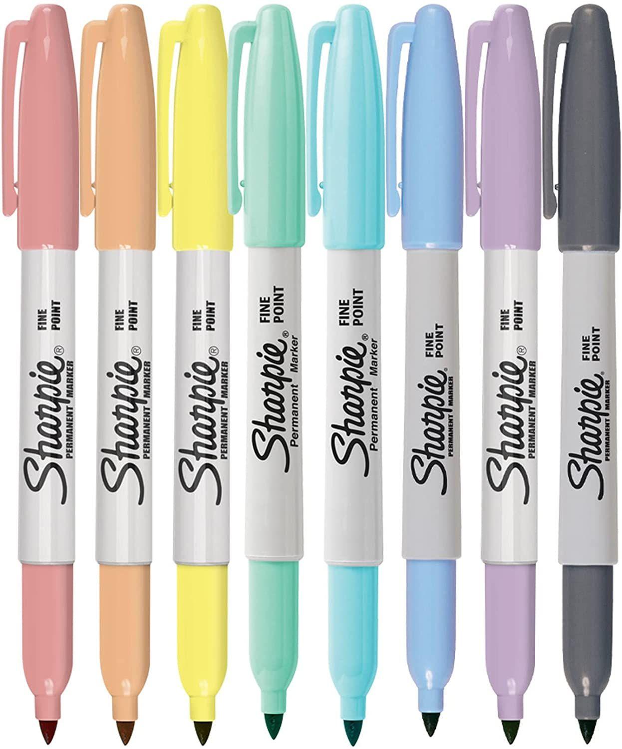 8 Plumones Marcador Permanente Sharpie Colores Vintage-3