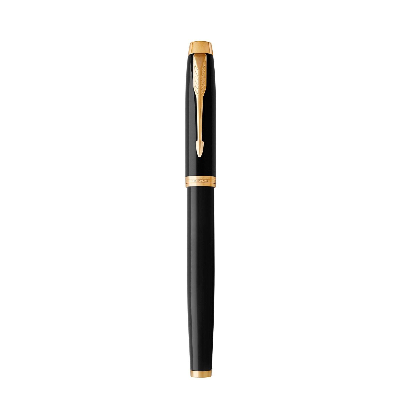 Pluma Estilográfica Parker IM Black Lacquer Black GT Elegancia-0
