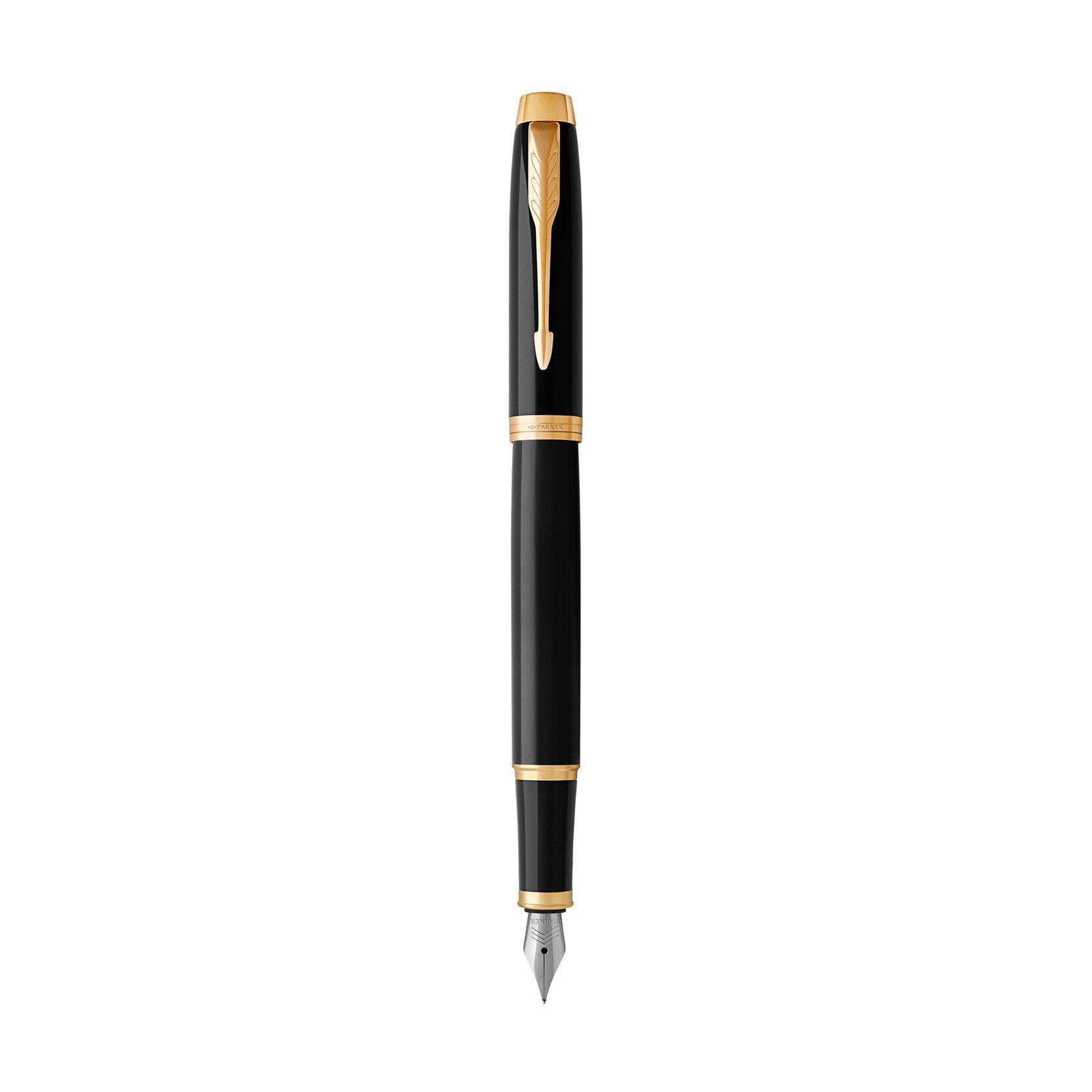 Pluma Estilográfica Parker IM Black Lacquer Black GT Elegancia-1